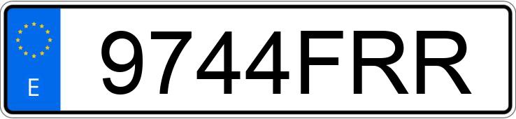 Numer rejestracyjny 9744FRR posiada PIAGGIO X8