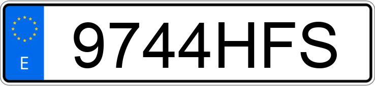 Registreringsnummeret 9744HFS har PEUGEOT 3008
