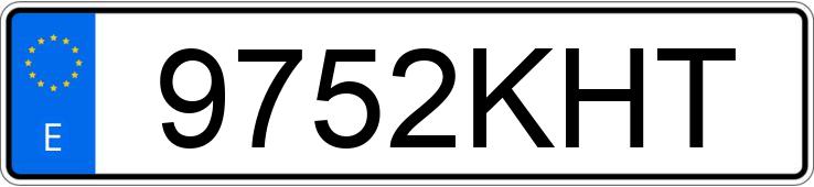 Numer rejestracyjny 9752KHT posiada FORD KUGA