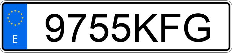 Numer rejestracyjny 9755KFG posiada AUDI A1 SPORTBACK