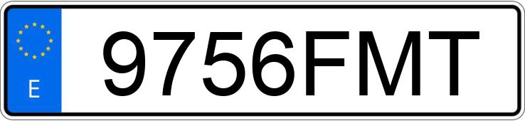 Numer rejestracyjny 9756FMT posiada TOYOTA AVENSIS