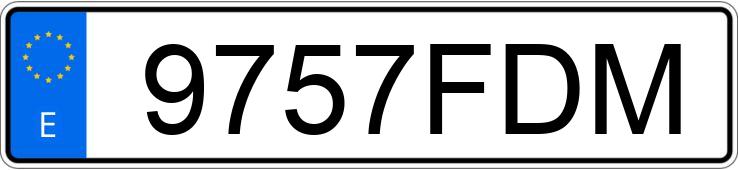 Numer rejestracyjny 9757FDM posiada FORD TRANSIT CONNECT