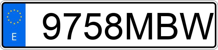 Numer rejestracyjny 9758MBW posiada BMW X6