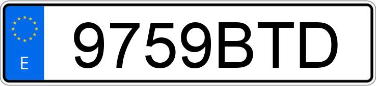 Numer rejestracyjny 9759BTD posiada FORD FIESTA