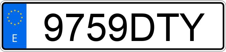 Numer rejestracyjny 9759DTY posiada PEUGEOT 307