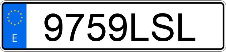 Numer rejestracyjny 9759LSL posiada VOLKSWAGEN GOLF