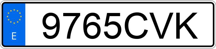 Numer rejestracyjny 9765CVK posiada SEAT IBIZA