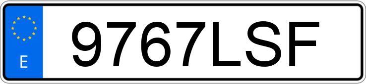 Il numero di registrazione 9767LSF ha RENAULT MEGANE