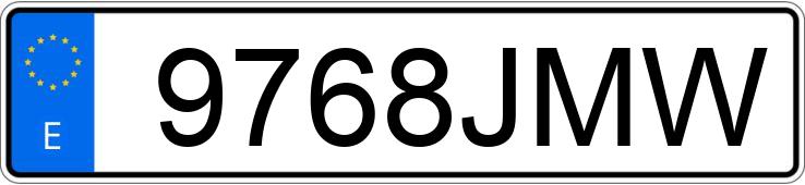 Numer rejestracyjny 9768JMW posiada PEUGEOT EXPERT