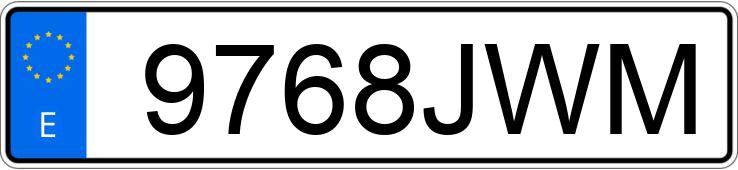 Numer rejestracyjny 9768JWM posiada BMW X6