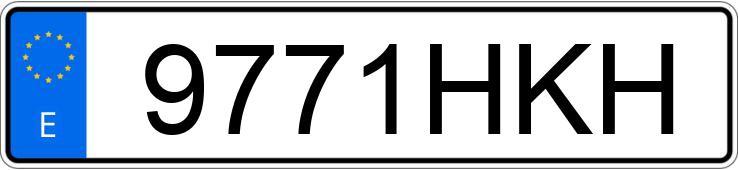 Numer rejestracyjny 9771HKH posiada OPEL ZAFIRA TOURER