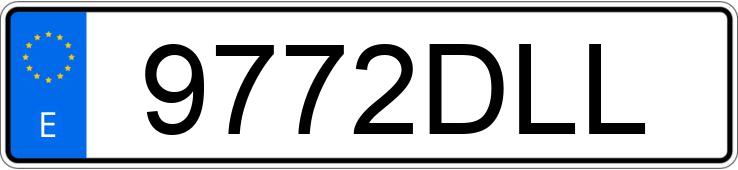 Numer rejestracyjny 9772DLL posiada MITSUBISHI MONTERO