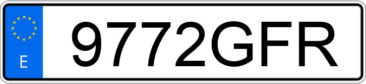 Numer rejestracyjny 9772GFR posiada FIAT SCUDO