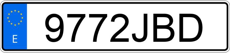 Numer rejestracyjny 9772JBD posiada RENAULT MEGANE