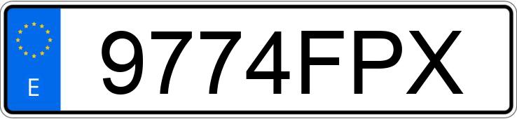Numer rejestracyjny 9774FPX posiada FORD FIESTA