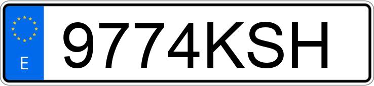 Numer rejestracyjny 9774KSH posiada LEXUS ES 300 H