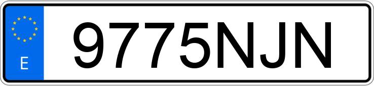 Numer rejestracyjny 9775NJN posiada PORSCHE CAYENNE