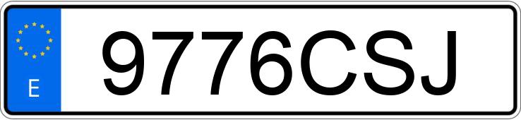 Numer rejestracyjny 9776CSJ posiada MERCEDES C (203)