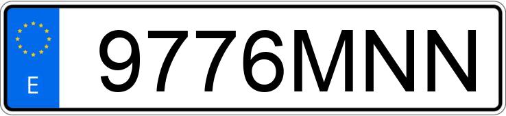 Numer rejestracyjny 9776MNN posiada MG ZS
