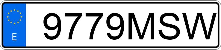Numer rejestracyjny 9779MSW posiada BMW SERIE 3