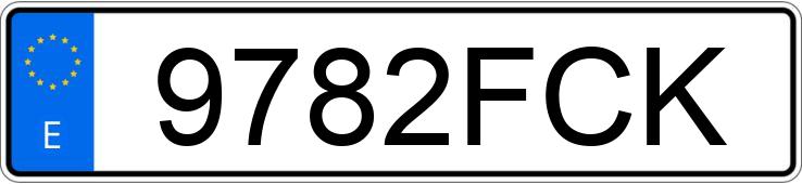 Numer rejestracyjny 9782FCK posiada VOLKSWAGEN GOLF
