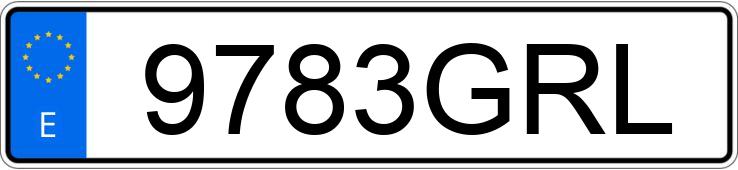Le numéro d’enregistrement 9783GRL a CITROEN C5