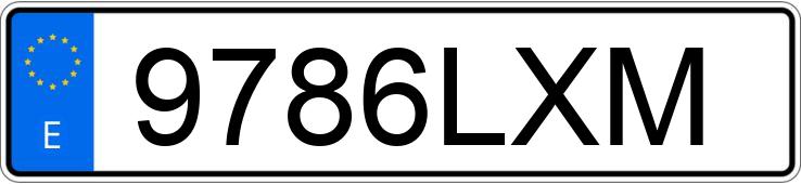 Numer rejestracyjny 9786LXM posiada VOLKSWAGEN TOURAN