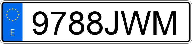 Numer rejestracyjny 9788JWM posiada FORD MUSTANG