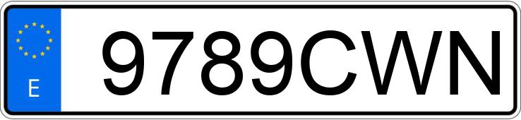 Numer rejestracyjny 9789CWN posiada NISSAN PRIMASTAR