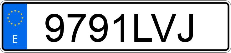 Numer rejestracyjny 9791LVJ posiada VOLKSWAGEN GOLF