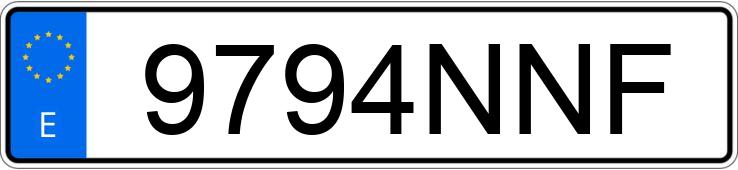 Numer rejestracyjny 9794NNF posiada IVECO DAILY