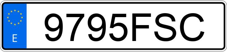Numer rejestracyjny 9795FSC posiada RENAULT TRAFIC