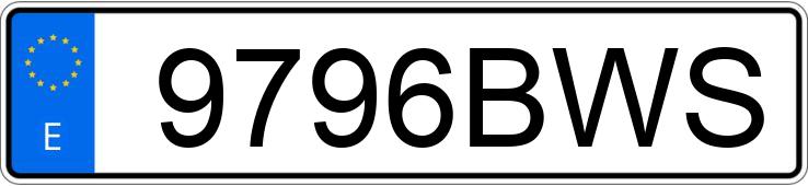 O número de registro 9796BWS tem BMW X5