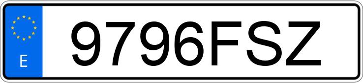 Numer rejestracyjny 9796FSZ posiada RENAULT CLIO