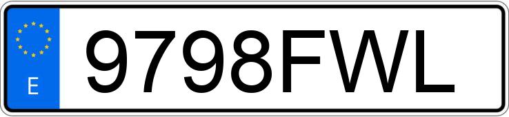 Numer rejestracyjny 9798FWL posiada MERCEDES E (211)