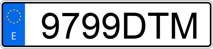 El número de registro 9799DTM tiene PEUGEOT 307