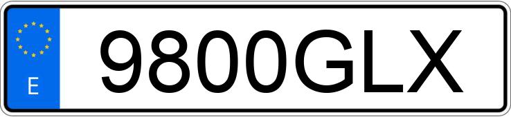 Numer rejestracyjny 9800GLX posiada VOLKSWAGEN GOLF
