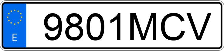 Numer rejestracyjny 9801MCV posiada SEAT LEON