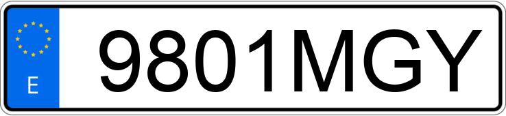 Numer rejestracyjny 9801MGY posiada PEUGEOT 208