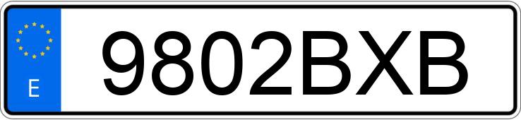 Numer rejestracyjny 9802BXB posiada VOLKSWAGEN GOLF