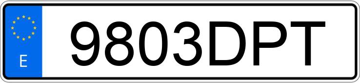 Numer rejestracyjny 9803DPT posiada AUDI A3