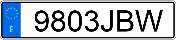 Numer rejestracyjny 9803JBW posiada AUDI A3
