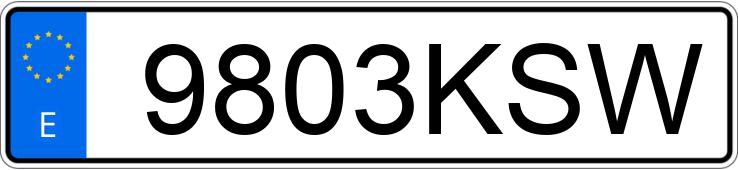 Numer rejestracyjny 9803KSW posiada AUDI A4