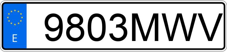 Numer rejestracyjny 9803MWV posiada HYUNDAI I20