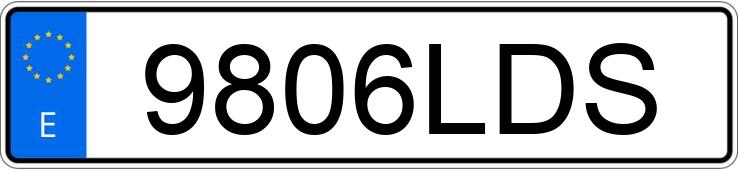 Numer rejestracyjny 9806LDS posiada VOLKSWAGEN GOLF