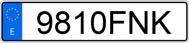 Numer rejestracyjny 9810FNK posiada TOYOTA AURIS