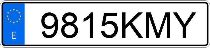 Numer rejestracyjny 9815KMY posiada VOLKSWAGEN GOLF