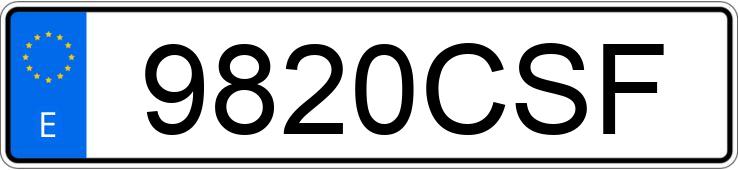 Numer rejestracyjny 9820CSF posiada CITROEN C5