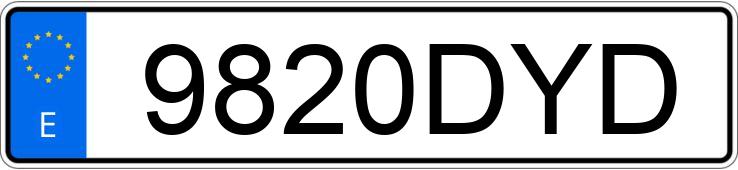 Numer rejestracyjny 9820DYD posiada SEAT IBIZA