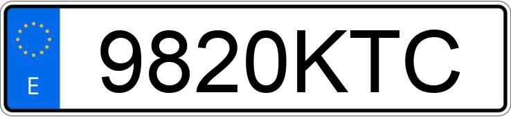 Numer rejestracyjny 9820KTC posiada SKODA OCTAVIA